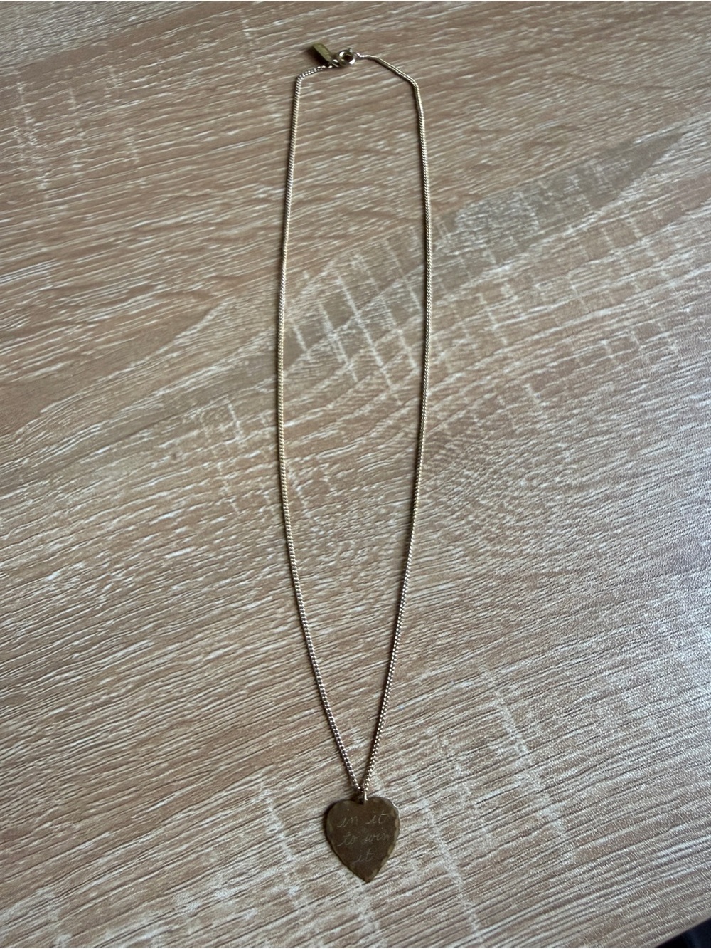 Gold Heart Pendant Necklace